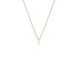Kette mit Anhänger TAMARIS "Cross, Kreuz", rosa (roségoldfarben), Halsketten, Damen, Edelstahl, L: 43 B: 0,4mm, B:0,4mm