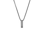 Kette mit Anhänger TOM TAILOR "Schmuck Geschenk Edelstahl", silber (edelstahlfarben, schwarz, gunfarben), Halsketten, Herren, Edelstahl, L: 60 B: 2,2mm, B:2,2mm
