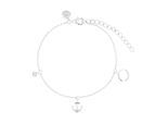 Silberarmband TOM TAILOR "Anker", silber (silberfarben, weiß, weiß), Armbänder, Damen, 20cm, Silber 925 (Sterlingsilber), Silberarmband, mit Zirkonia (synth.)