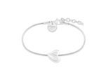 Armband TAMARIS "Organic Heart, Herz", silberfarben, Armbänder, Damen, 21cm, Edelstahl, Armband