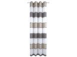 Schmidt W. Gmbh Ösenschal Walter, Grau, Taupe, Textil, Streifen, 140x145 cm, Wohntextilien, Gardinen & Vorhänge, Fertiggardinen, Ösenschals