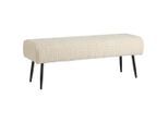 Mid.you Hockerbank, Beige, Metall, Textil, 2-Sitzer, 110x41x43 cm, Esszimmer, Bänke, Sitzbänke
