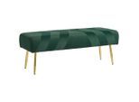 Mid.you Hockerbank, Grün, Metall, Textil, 2-Sitzer, 110x41x43 cm, Esszimmer, Bänke, Sitzbänke