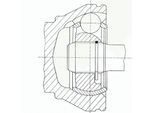 LÖBRO Gelenksatz, Antriebswelle 304837 für VW VAG