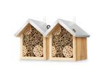 WILDLIFE HOME Bienenhotel mit Metalldach | 2er Set