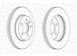 FERODO Bremsscheibe PREMIER ddf2017c 303mm 28mm für VW