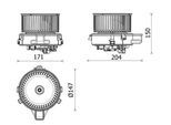 MAHLE Innenraumgebläse BEHR HELLA SERVICE *** PREMIUM LINE ab283000p für BMW