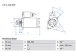 BOSCH Starter 0986022151 für Mercedes SMART