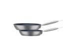 GSW , Silberfarben , Metall , 1,7+2,4 l , rund , hitzebeständige Griffe, backofengeeignet, kratzfest, rostfrei, antihaftbeschichtet, geschmacksneutral, ergonomischer Griff, PTFE-frei, energiesparend, Thermoboden, wärmeisolierter Griff , Kochen & Essen, Pfannen, Pfannensets