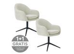 Livetastic , Beige , Holz, Metall, Textil , Pappel , Sperrholz , 60x81x62 cm , Esszimmer, Esszimmerstühle, Polsterstühle