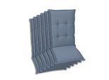 Sesselauflagenset Blau, 6-teilig