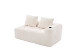 CHAISELONGUE in Cord Übergroßer Relaxsessel mit Seitentaschen