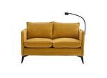 SOFA 2-SITZER in Gelb aus weichem Chenille