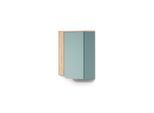 BADSCHRANK Marano Blau-Grau 42.4 x 75 cm mit Tür und offenen Fächern