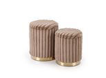 POUF-SET der gepolsterten AUREA Cappuccino
