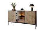 SIDEBOARDS ECLIPSE K154 mit Beleuchtung,Schwarz Eiche Wotan