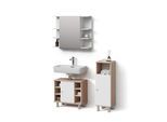 BADMÖBEL-SET Fucino Sonoma 3 Teile, mit Midischrank