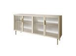 SIDEBOARD LINEA mit Glasfronten und LED-Beleuchtung Kaschmir
