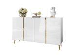 KOMMODE ONYX 4T 158 CM AUF GOLDENEN BEINEN PUSH OPEN