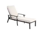 SONNENLIEGE 204 cm Aluminium Dunkelgrau Verstellbare Relaxliege mit Polster