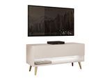 LOWBOARD TV-Schrank CALANTE 90 cm auf schrägen goldenen Chrom-Beinen