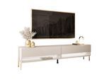 LOWBOARD TV-Schrank CALANTE 180 cm auf geraden goldenen Chrom-Beinen