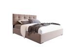 DOPPELBETT Hellgrau 203/96/97,5–117,5 cm