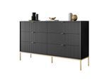 SIDEBOARDS CORTADO GOLD KS154 MIT SCHUBLADEN SCHWARZ