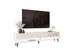 LOWBOARD TV-Schrank CALANTE 180 cm auf schrägen schwarzen Beinen
