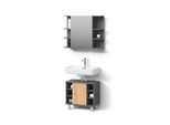 BADMÖBEL-SET Fucino Anthrazit/Goldkraft Eiche 2 Teile