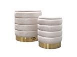 POUF-SET MIRELLE gepolstert beige