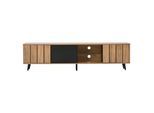 TV-LOWBOARD Holzoptik mit Türen und Fächern