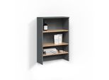 WASCHMASCHINENSCHRANK Paolina Anthrazit/Goldkraft Eiche 68 x 100.4 cm mit offenen Regalen
