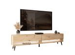 LOWBOARD TV-Schrank CALANTE 180 LOFT cm auf schrägen schwarzen Beinen