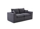 2-SITZER-SOFA XXL aus Cord mit Federkern-Polsterung Montagefrei