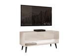 LOWBOARD TV-Schrank CALANTE 90 cm auf schrägen schwarzen Beinen