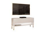 LOWBOARD TV-Schrank CALANTE 90 cm auf geraden goldenen Chrom-Beinen