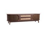TV-SCHRANK Landhausstil Rattan-Front & Holztüren