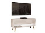 LOWBOARD TV-Schrank CALANTE 90 cm auf schrägen goldenen Chrom-Beinen
