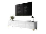 TV-LOWBOARD COLGANTE 200 cm auf Gold Kunststoffbeinen