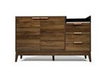 SIDEBOARD in Walnussoptik mit 2 Türen und 3 Schubladen