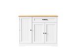 SIDEBOARD in Weiß & Natur mit 3 Türen & Schublade