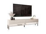 LOWBOARD RTV Schrank CALANTE 180 cm auf geraden schwarzen Beinen