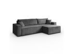 ECKSOFA Gepolstertes CARLO XL Cord mit Schlaffunktion und Bettkasten, Poso 60