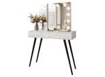 SCHMINKTISCH SIENNA LOFT ELITE mit Spiegel PUSH OPEN