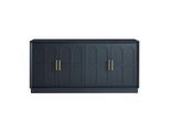 SIDEBOARD Schwarz XL 169 cm mit elegantem Bogendesign & Gold-Akzenten