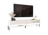 LOWBOARD RTV Schrank CALANTE 180 cm auf geraden schwarzen Beinen