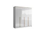 KLEIDERSCHRANK AURORA 4D mit goldenen Griffen