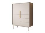 HIGHBOARD MIRACLE 3D3S mit Schubladen dreitrürig Kaschmir