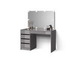 SCHMINKTISCH Imola Grau 120 cm mit LED Beleuchtung